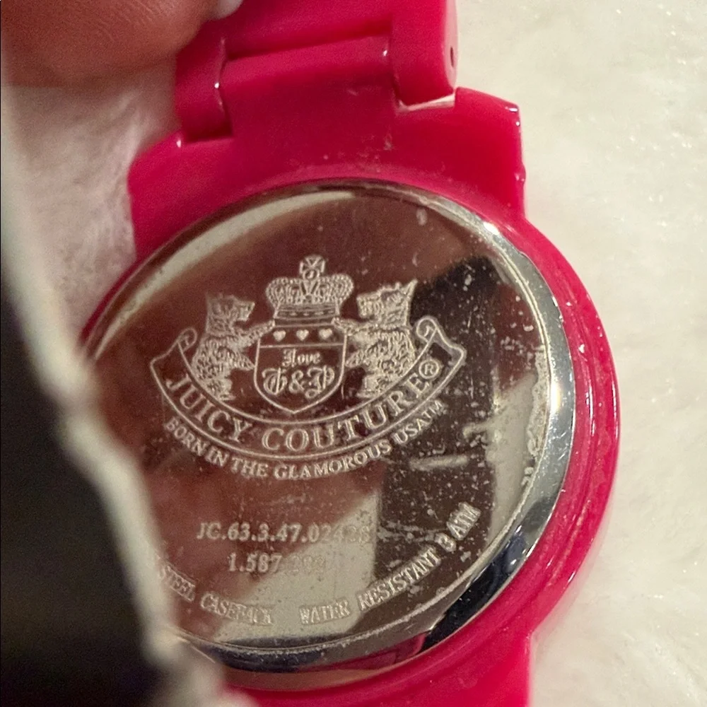 Juicy Couture Pink Watch with Silver Accents
